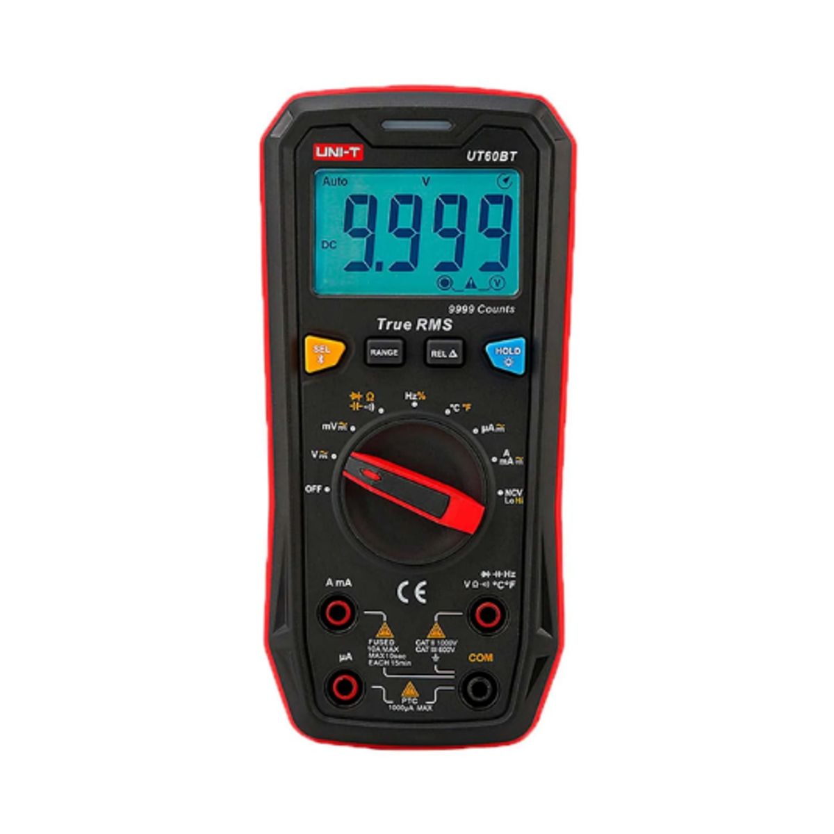 UNI T - Multímetro Digital con True RMS ACDC Temperatura y Bluetooth UT60BT