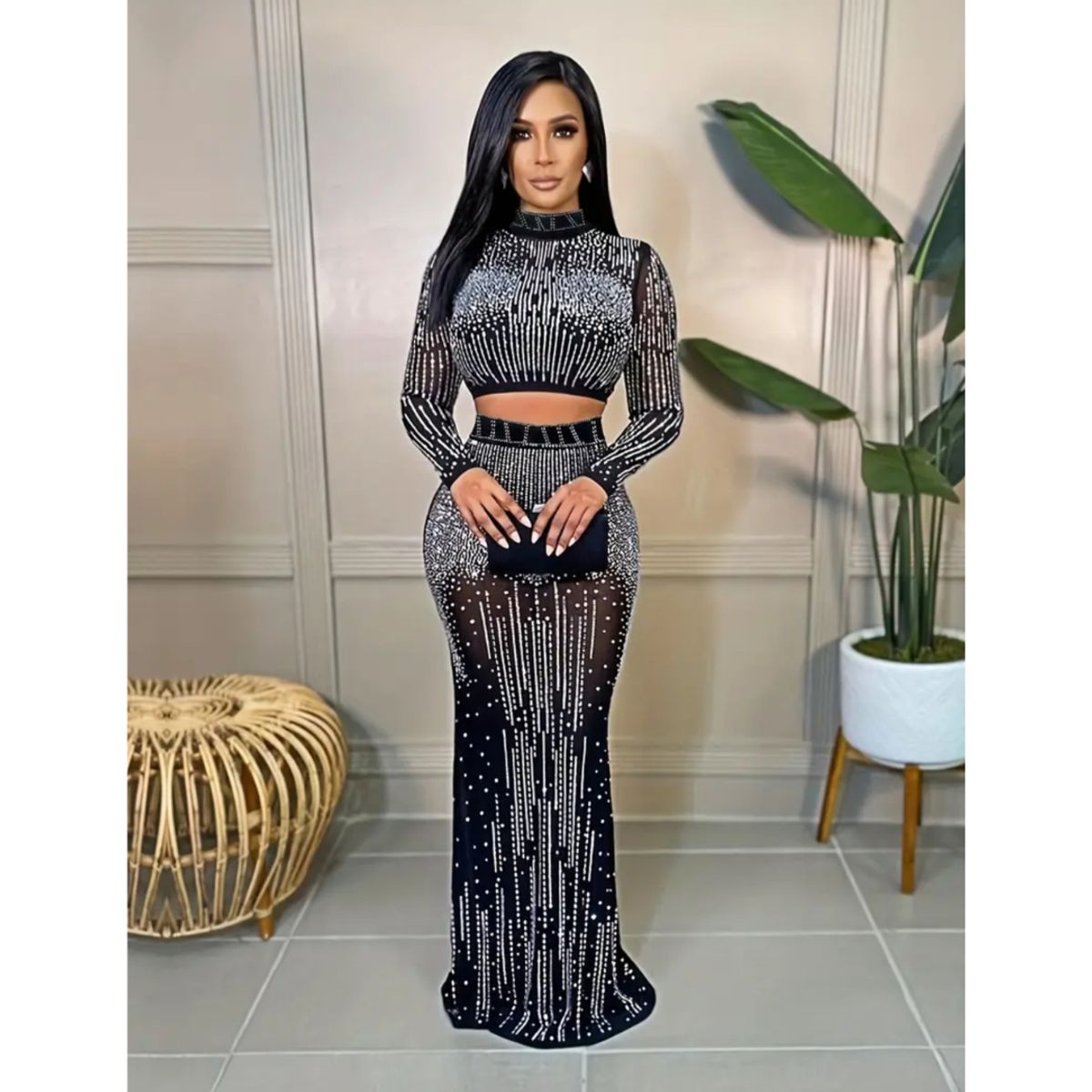 GENERICO - Set brillante negro - Set briana