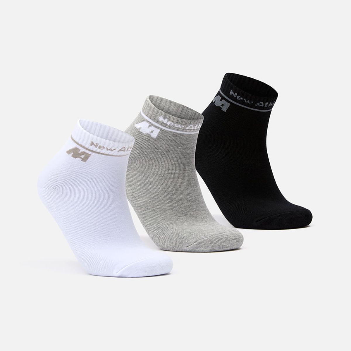 NEW ATHLETIC - Medias Pack De 3 New Athletic Tobilleras17 Grises Unisex_.