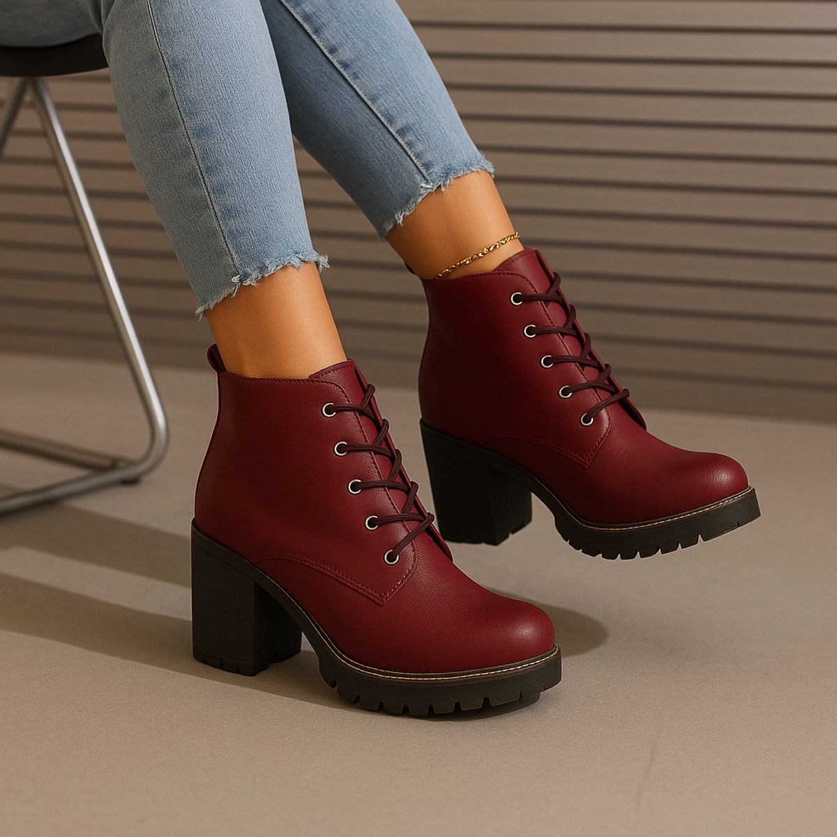 GENERICO - Botines para mujer Misshus Antonieta vino ci