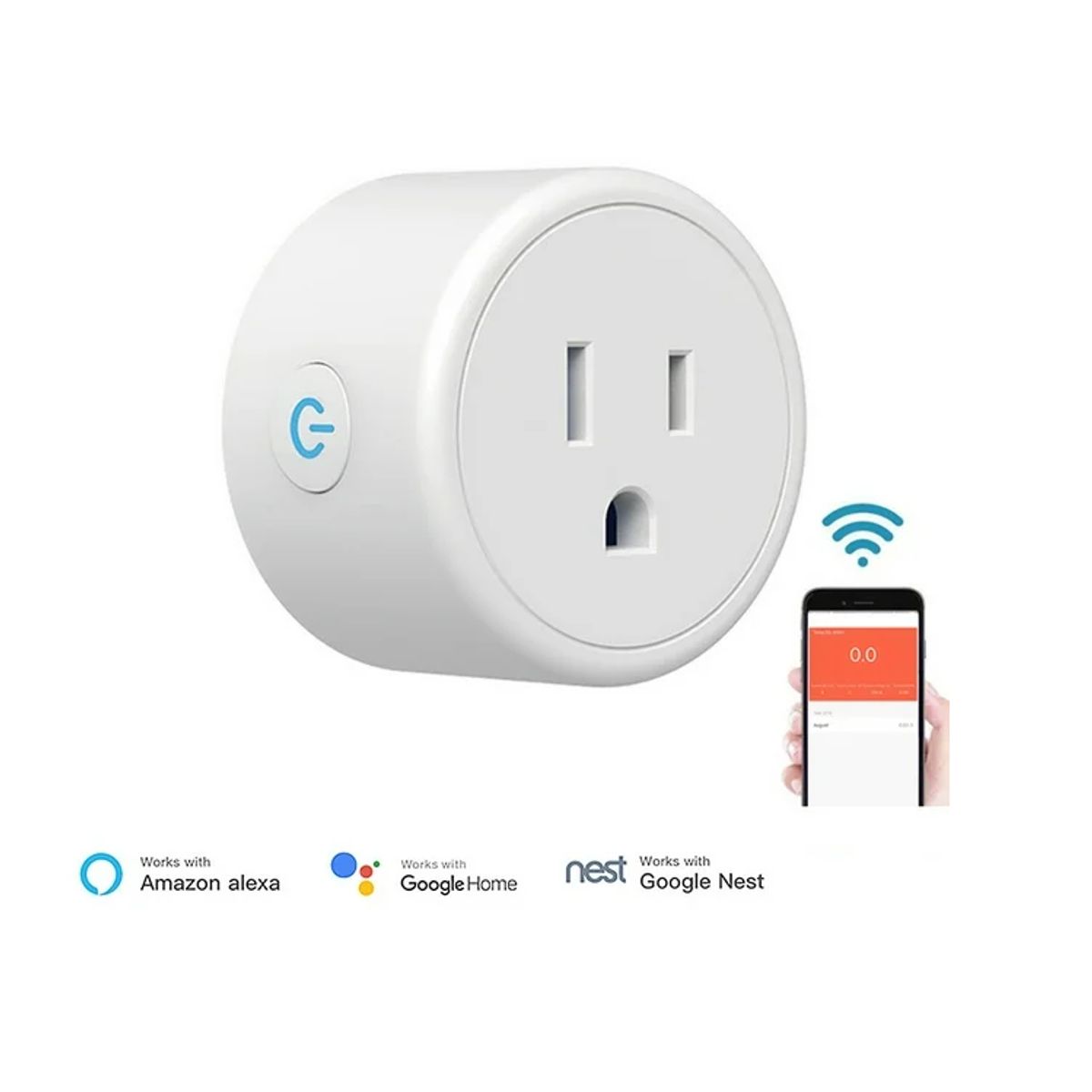GENERICO - Enchufe Eléctrico Inteligente Smart Wifi Con Control De Voz