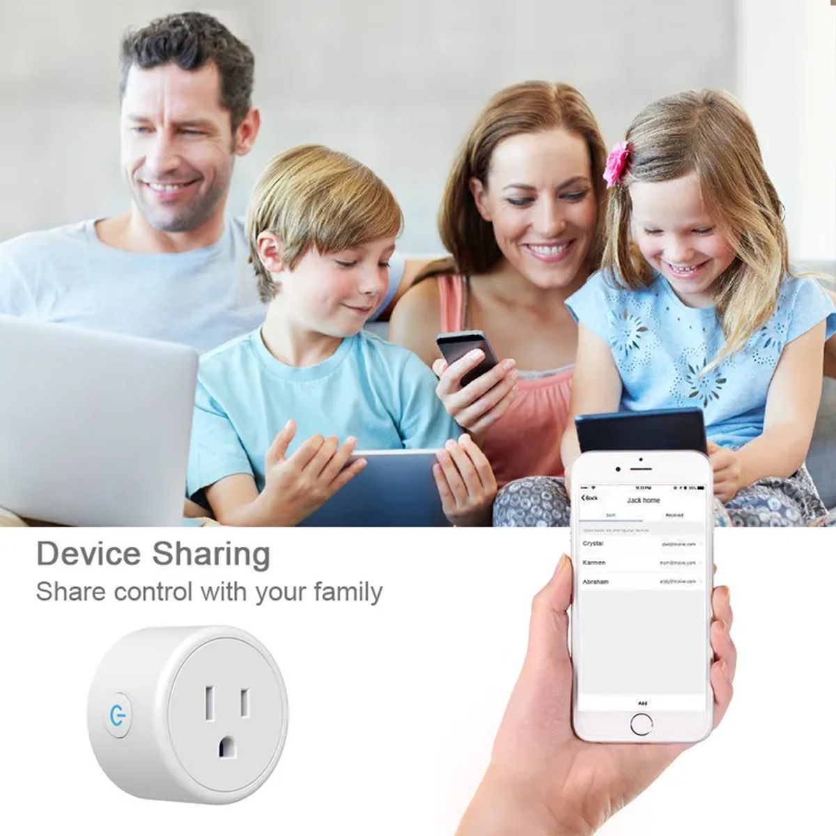 GENERICO - Enchufe Eléctrico Inteligente Smart Wifi Con Control De Voz