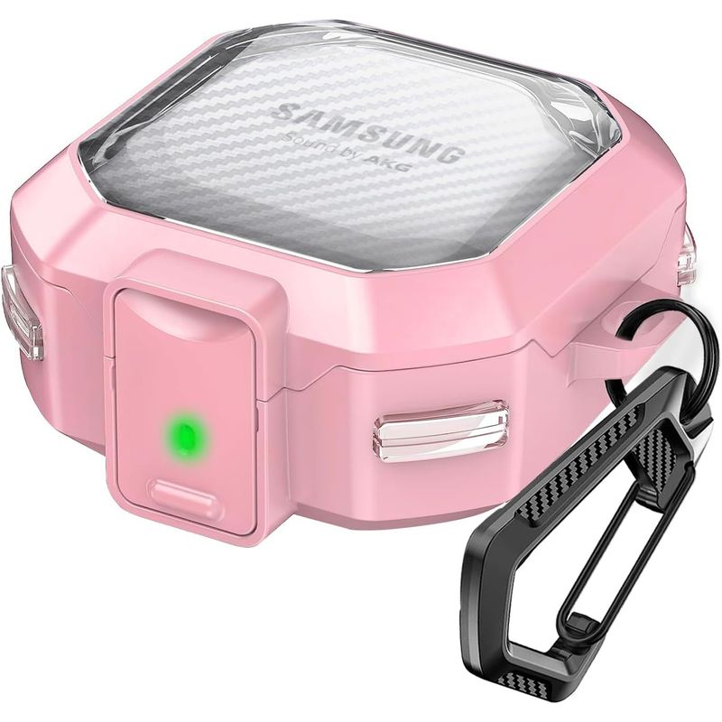 GENERICO - Funda transparente para Samsung Galaxy Buds Live - Rosado