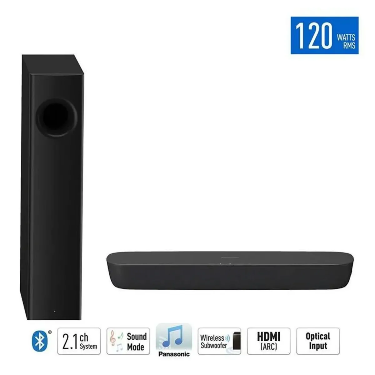 PANASONIC - Barra de Sonido Panasonic 120Watts SC-HTB250 Negro