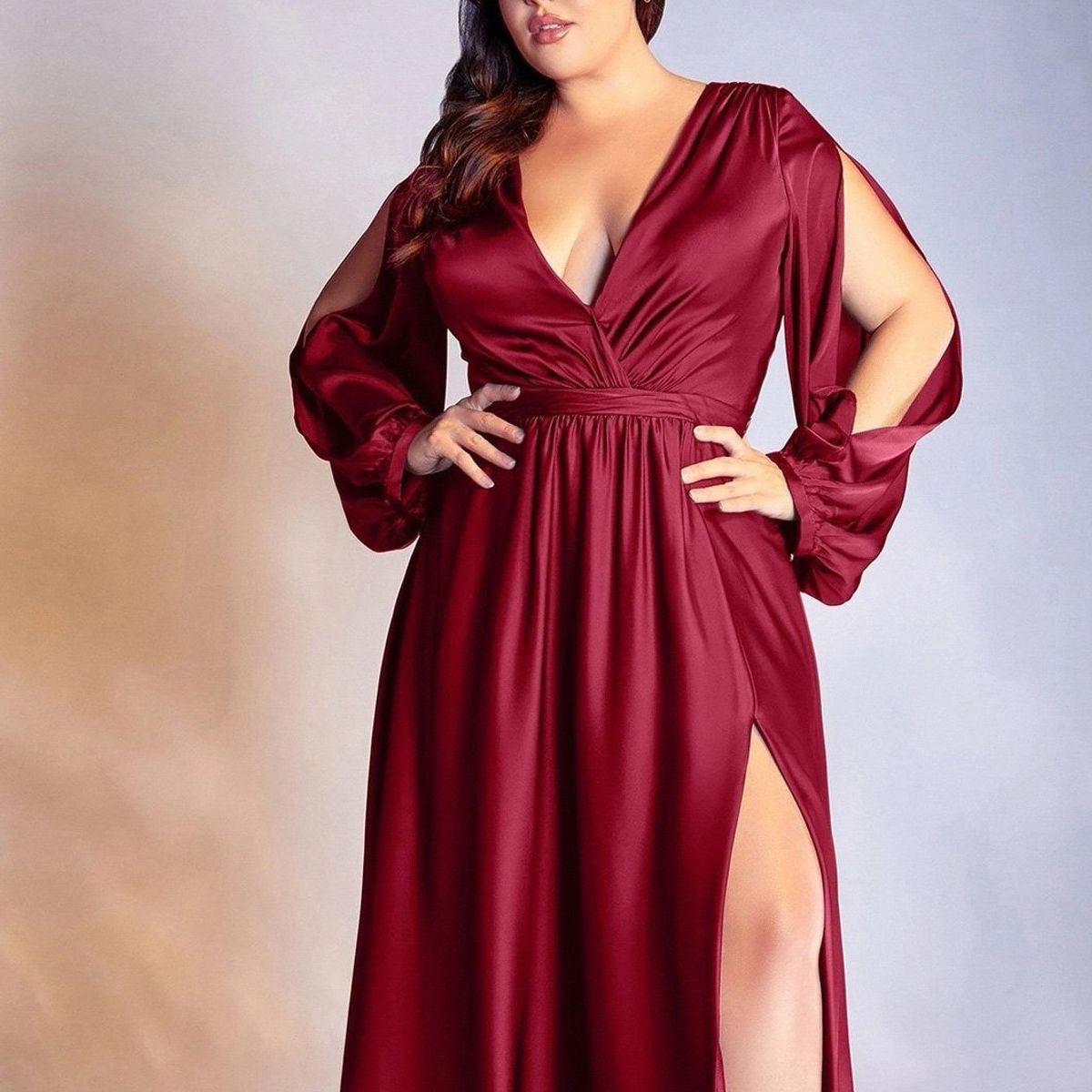 GENERICO - Vestido Omhaira - Con abertura en las mangas