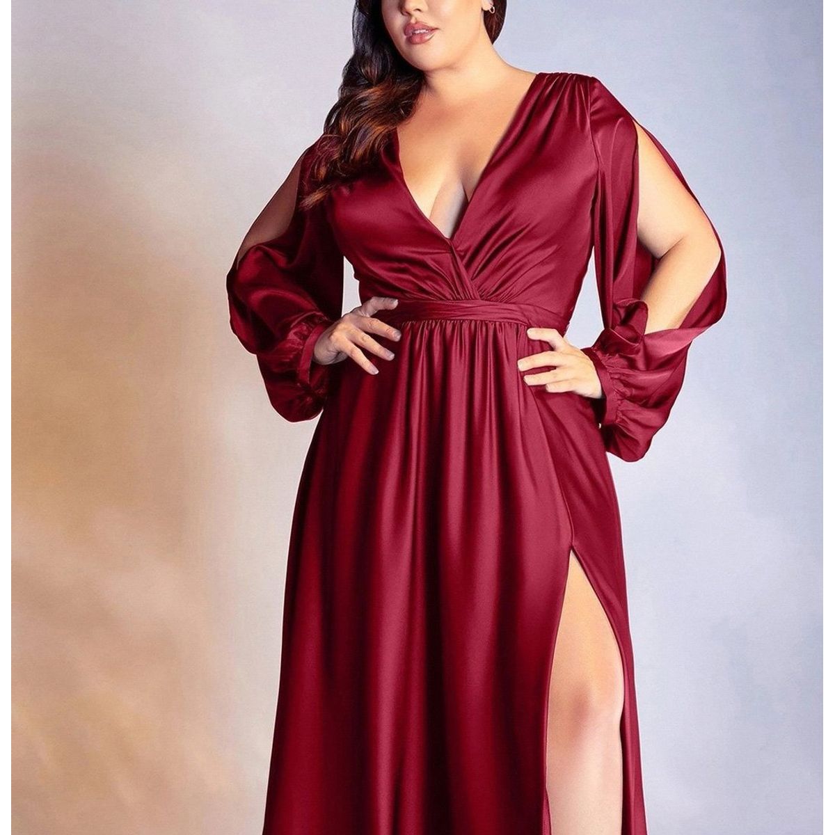 GENERICO - Vestido Omhaira - Con abertura en las mangas