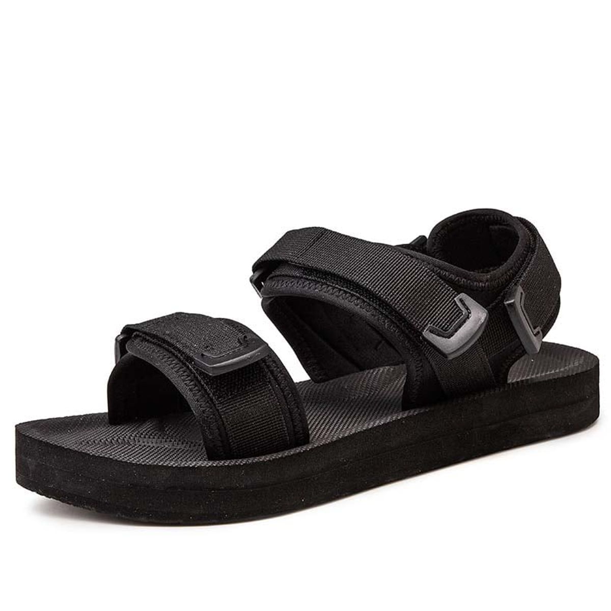 SHANDIAN - Sandalias Dedo Abierto Pantuflas Hombre Negro