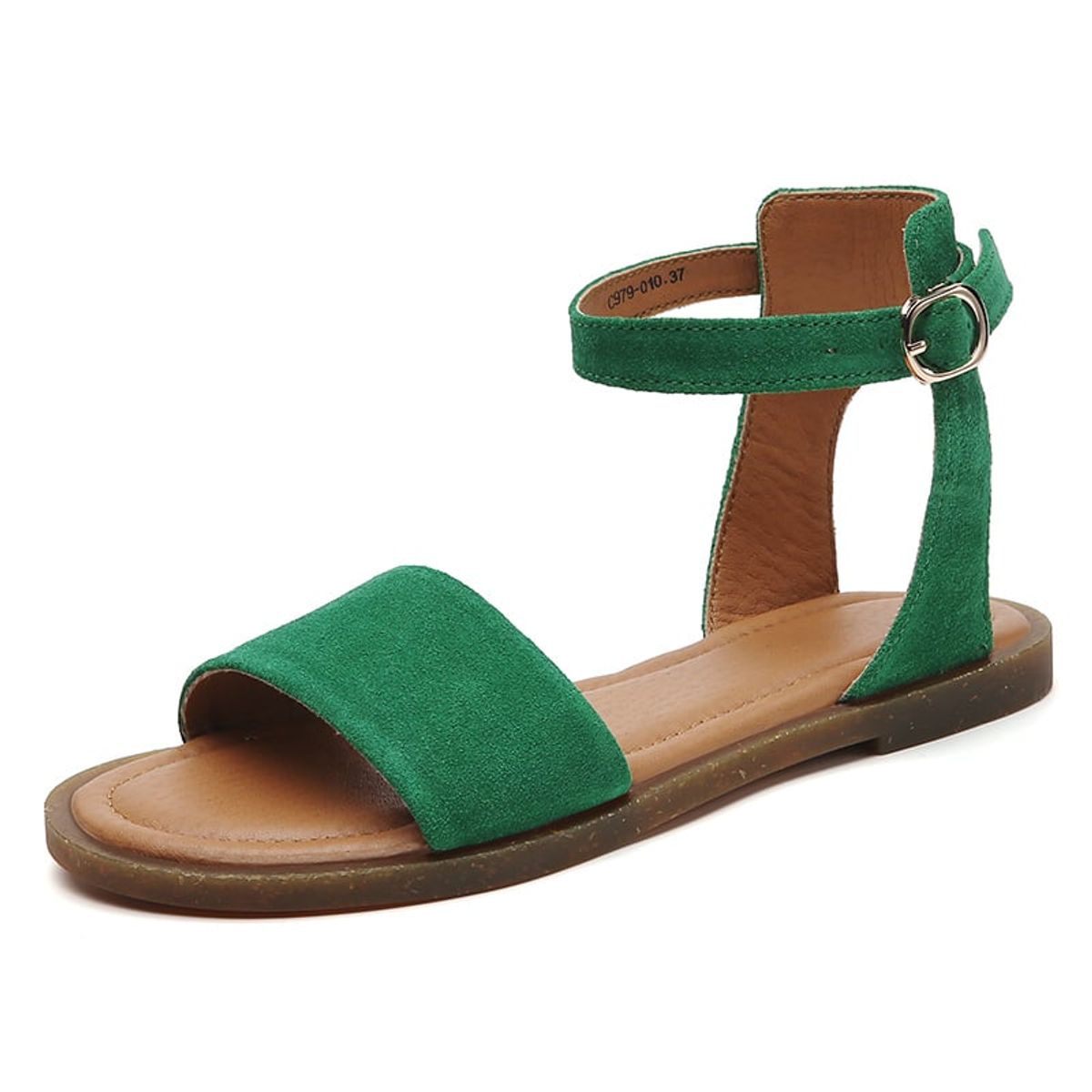SHANDIAN - Sandalias Dedo Abierto Pantuflas Mujer Verde