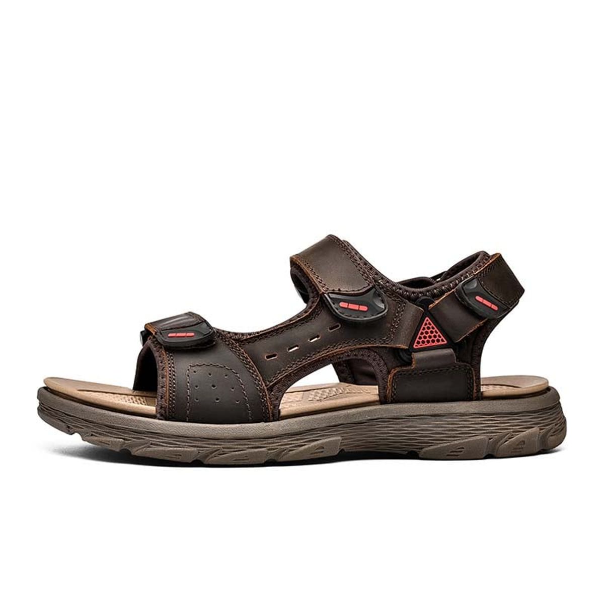 SHANDIAN - Sandalias Dedo Abierto Pantuflas Hombre Negro