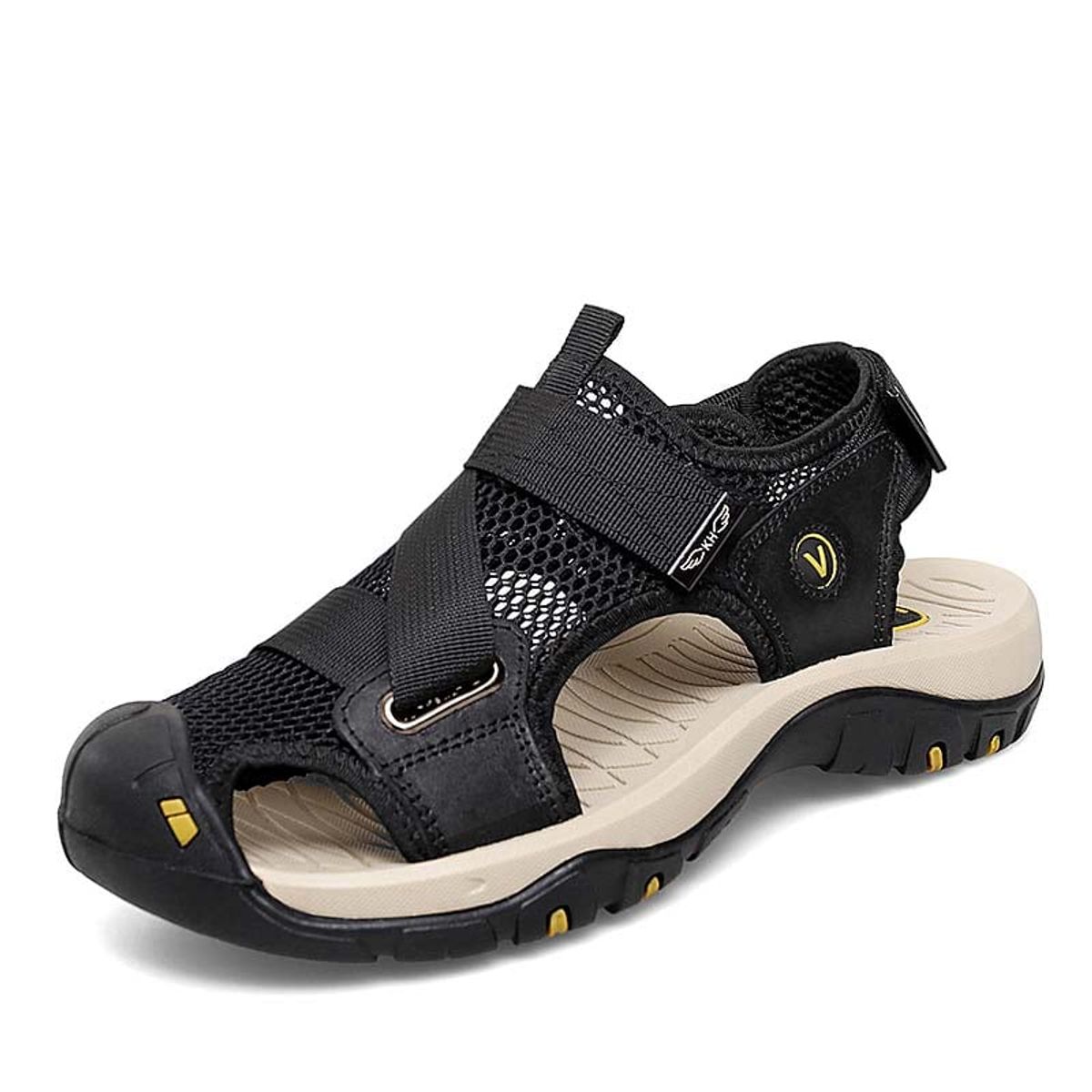 SHANDIAN - Sandalia de Trekking Para Explorar con Estilo Hombre Negro