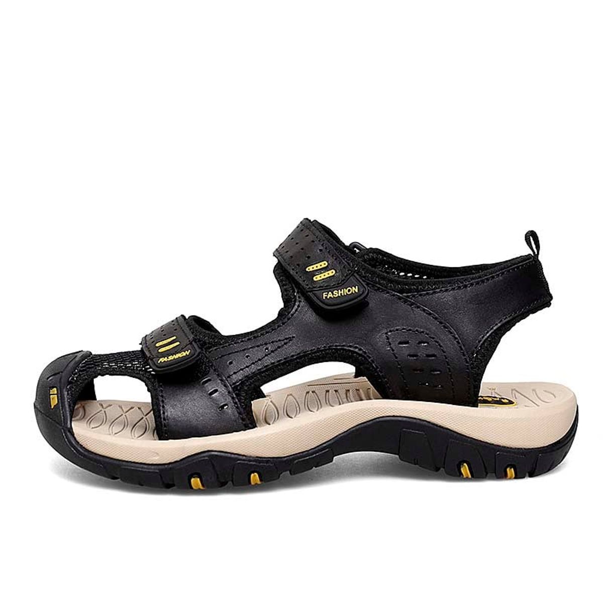 SHANDIAN - Sandalia de Trekking Para Explorar con Estilo Hombre Negro