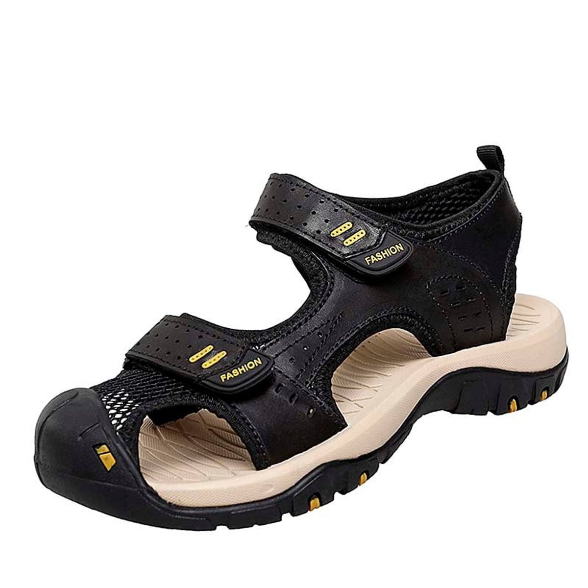 SHANDIAN - Sandalia de Trekking Para Explorar con Estilo Hombre Negro