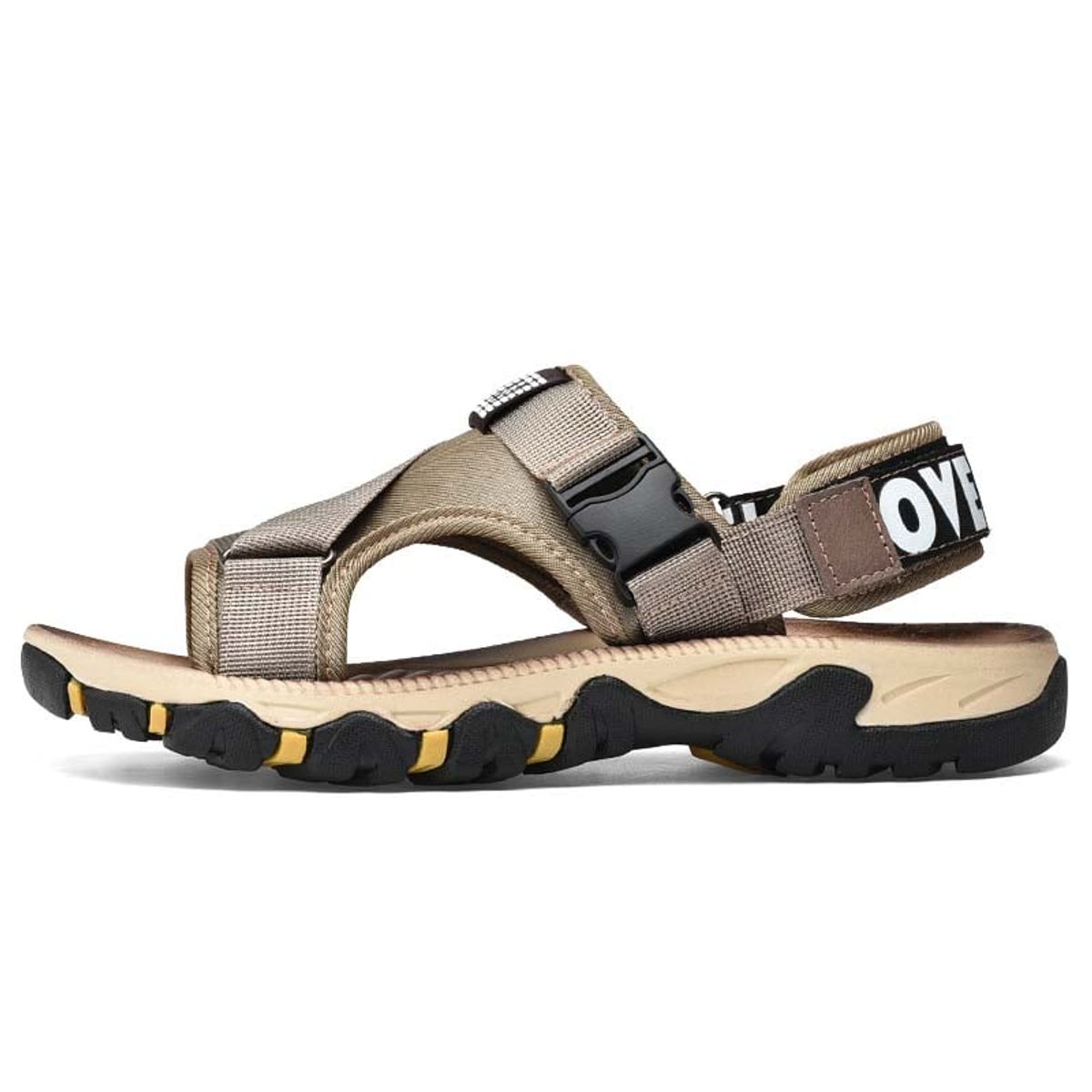 SHANDIAN - Sandalias Dedo Abierto Pantuflas Hombre Negro