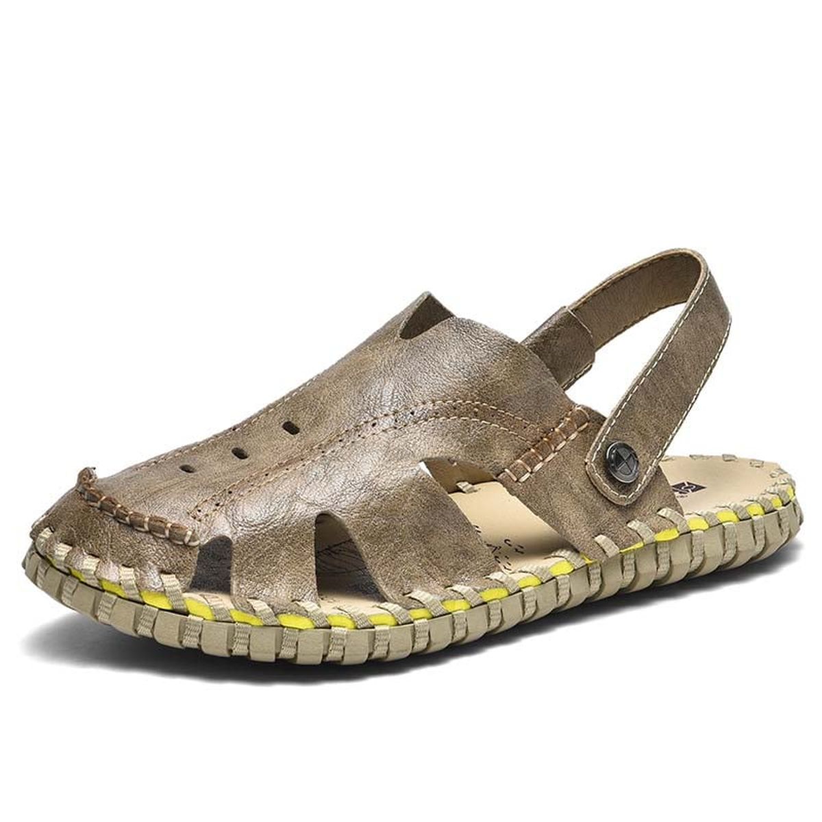 SHANDIAN - Sandalias Dedo Abierto Pantuflas Hombre Negro