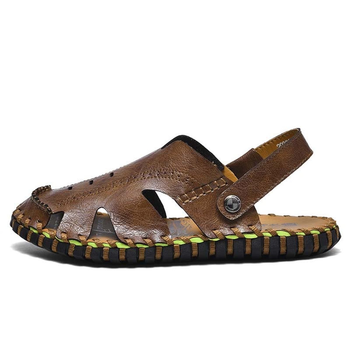 SHANDIAN - Sandalias Dedo Abierto Pantuflas Hombre Negro