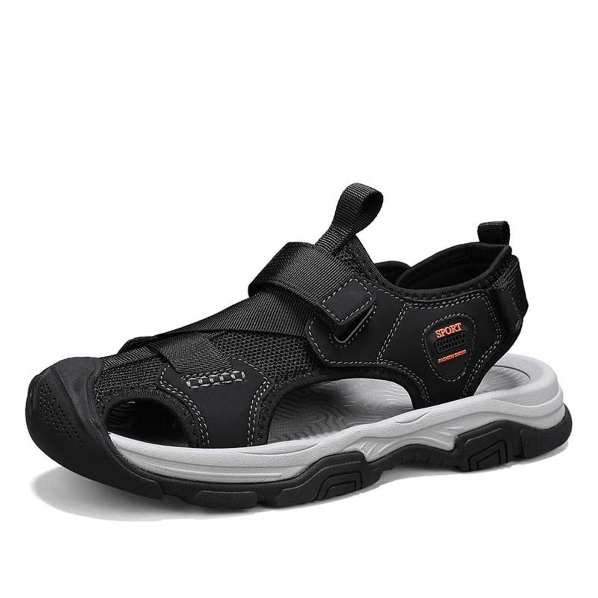 SHANDIAN - Sandalia de Trekking Para Explorar con Estilo Hombre Negro