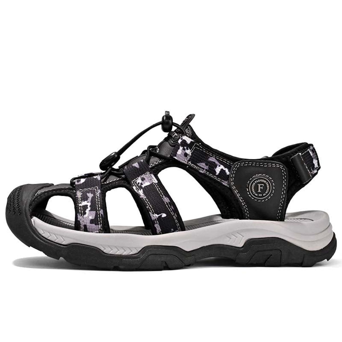 SHANDIAN - Sandalia de Trekking Para Explorar con Estilo Hombre Negro