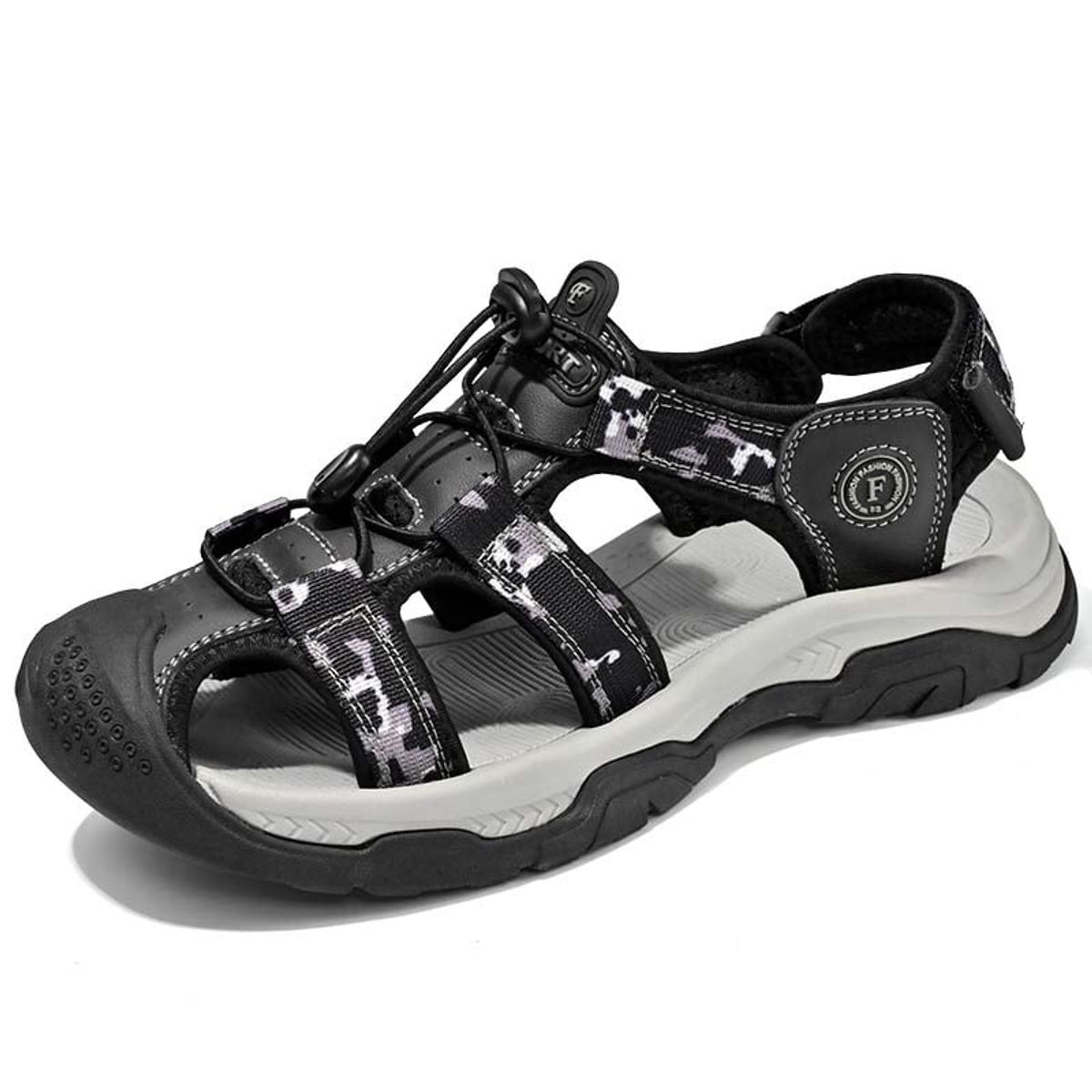 SHANDIAN - Sandalia de Trekking Para Explorar con Estilo Hombre Negro