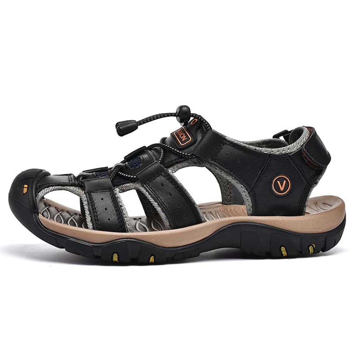 SHANDIAN - Sandalia de Trekking Para Explorar con Estilo Hombre Negro