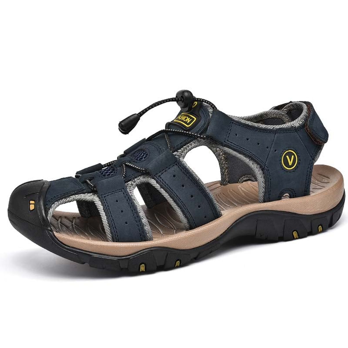 SHANDIAN - Sandalia de Trekking Para Explorar con Estilo Hombre Negro