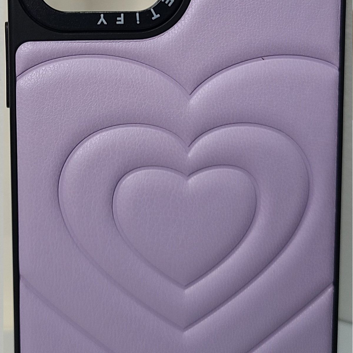 GENERICO - Case  Morado de Silicona de corazones Casetify   para Iphone 12