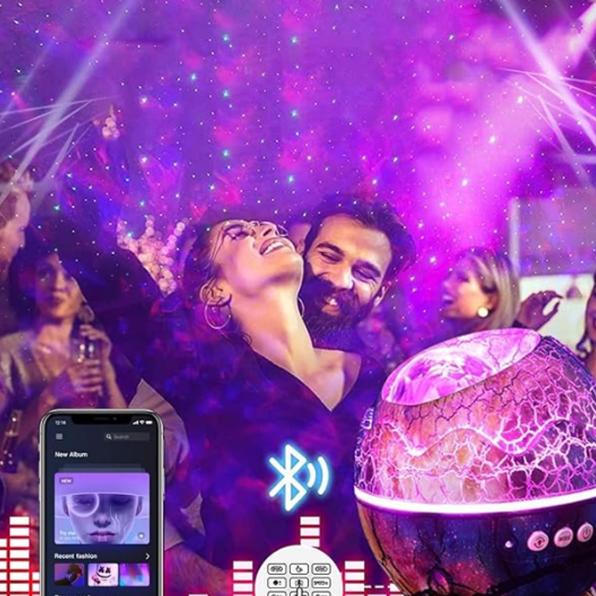 GENERICO - PROYECCTOR HUEVO DINO CON PARLANTE