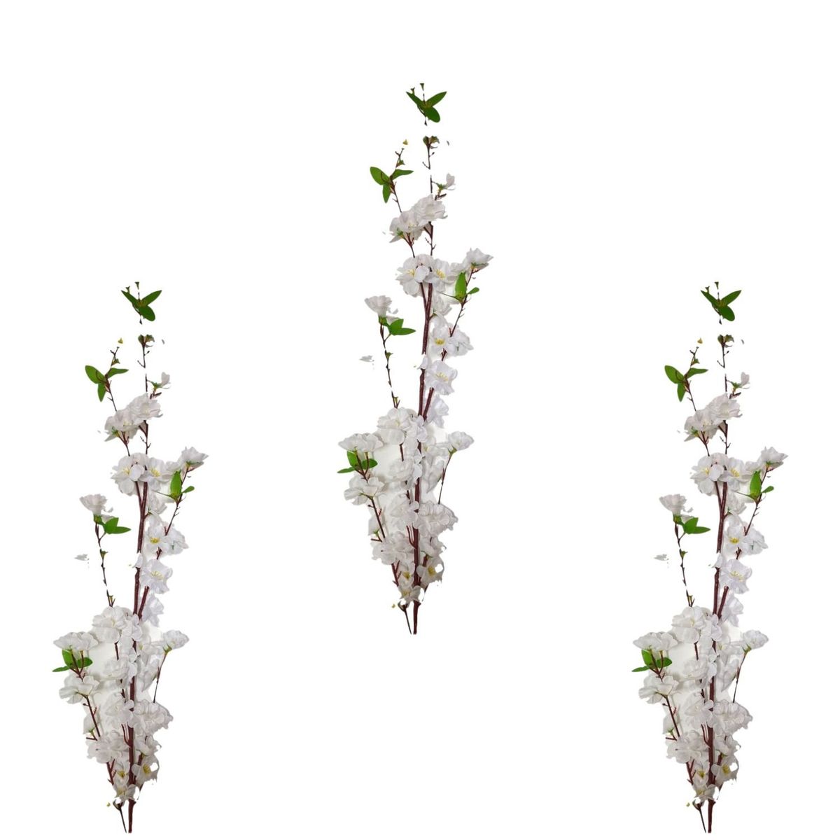 FLORIPA - Pack de 3 Varas De Flor De Durazno Blanca BG231348WT FLORIPASTORE