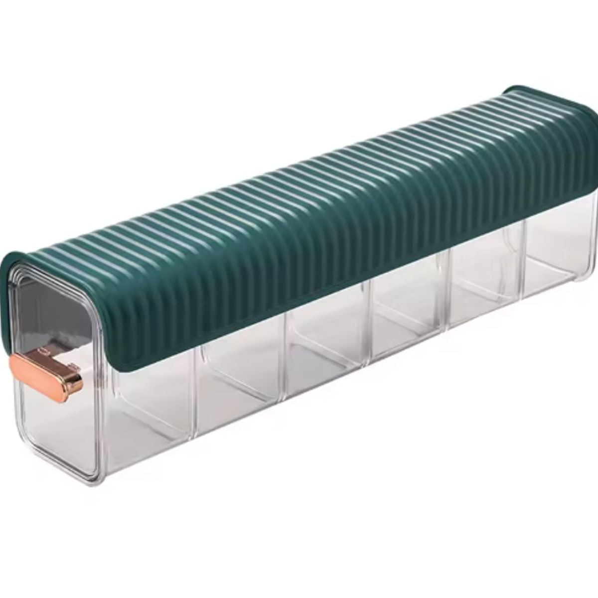 GENERICO - Cesta Organizador Multiuso 6 Divisiones de Acrílico Navidad - Verde Oscuro