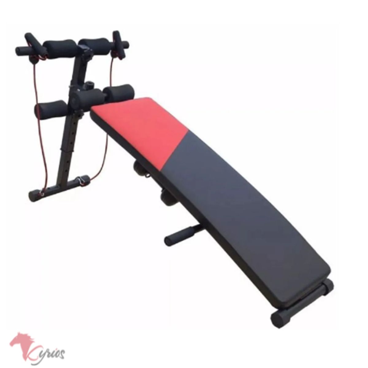 NO LOGO - Banca abdominal multifuncional pesas ligas