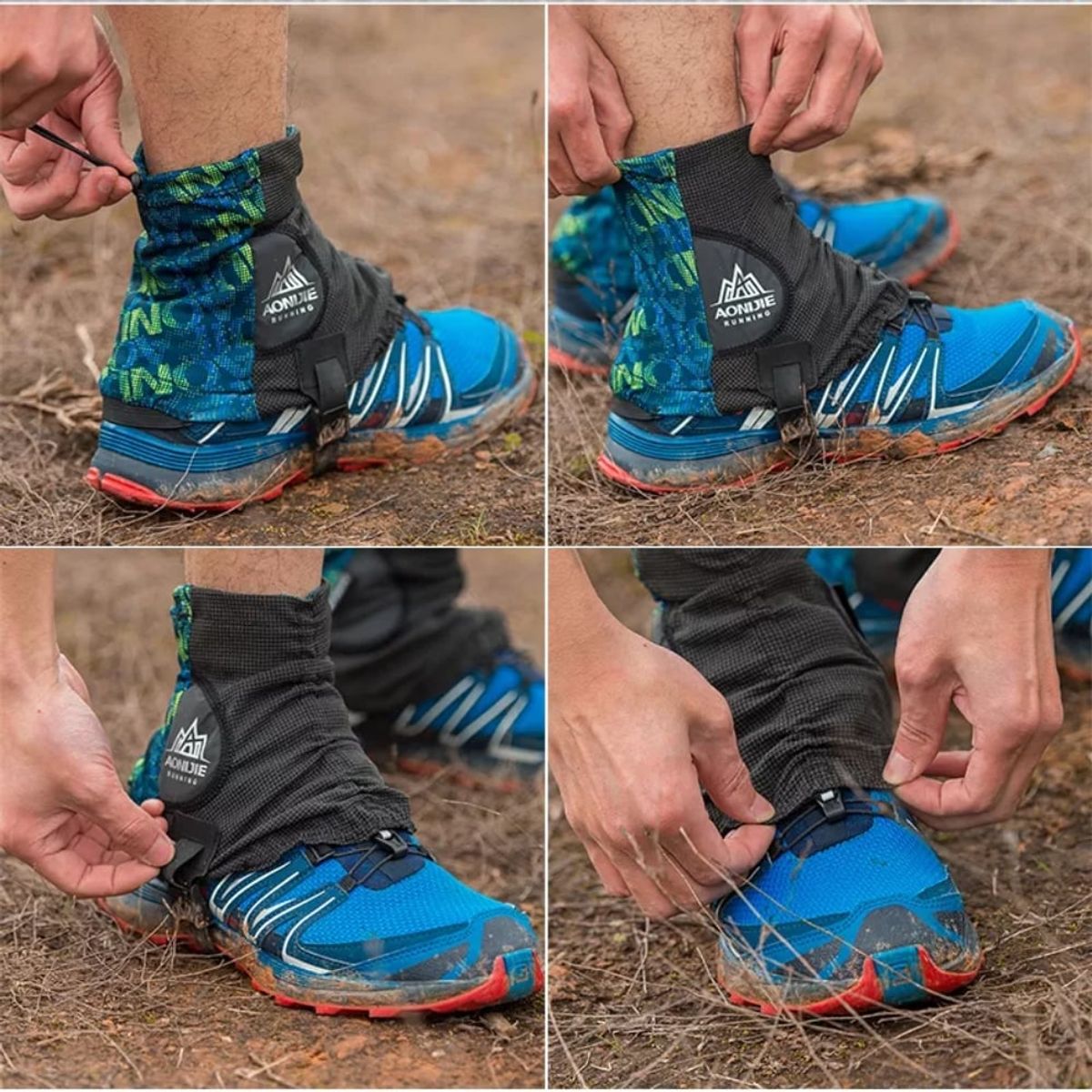 GAITERS POLAINAS AONIJIE PROTECTORES TOBILLO COLORFUL VERDE, marca AONIJIE - Foto 2