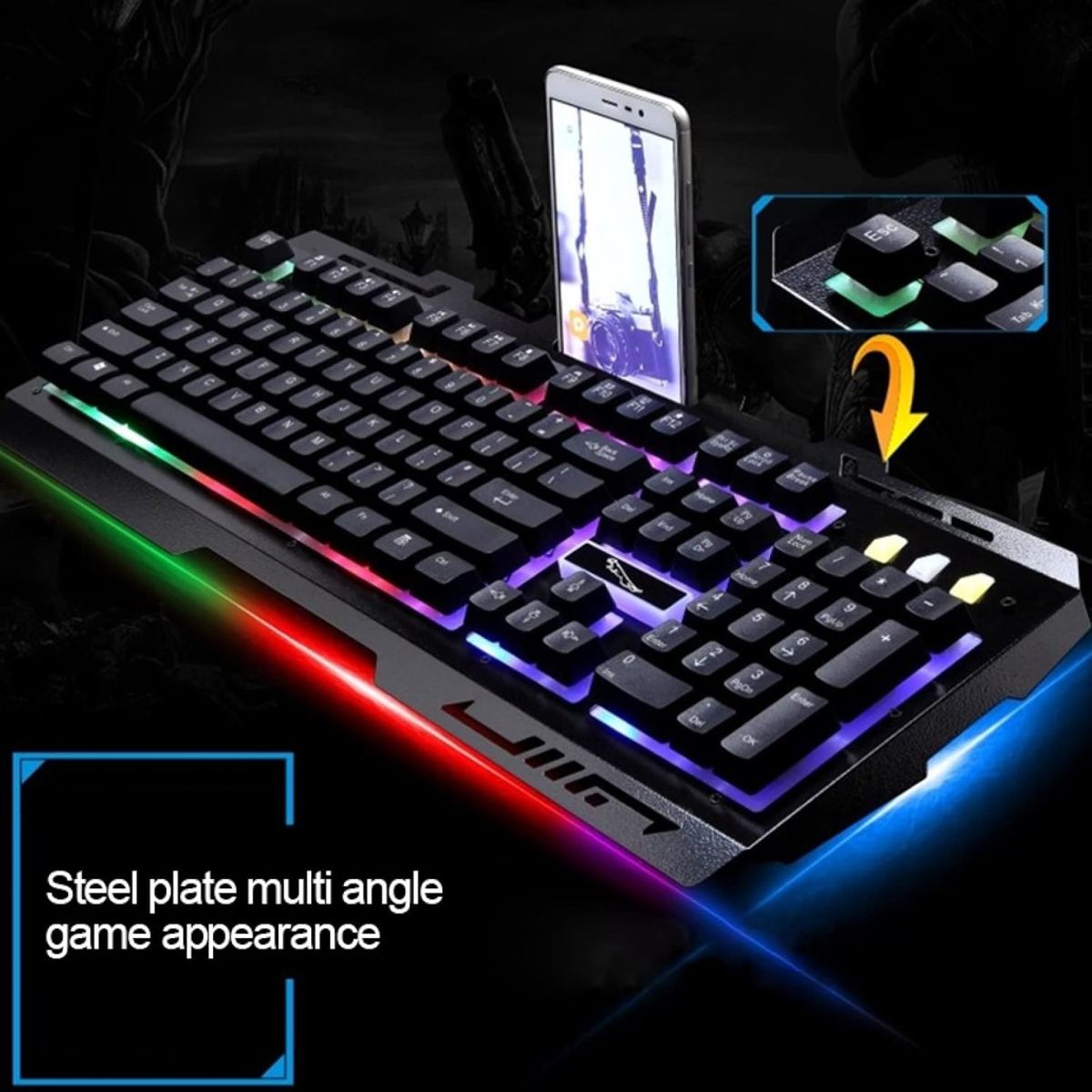 IMPORTADO MC - TECLADO GAMER RGB LUMINOSO LED
