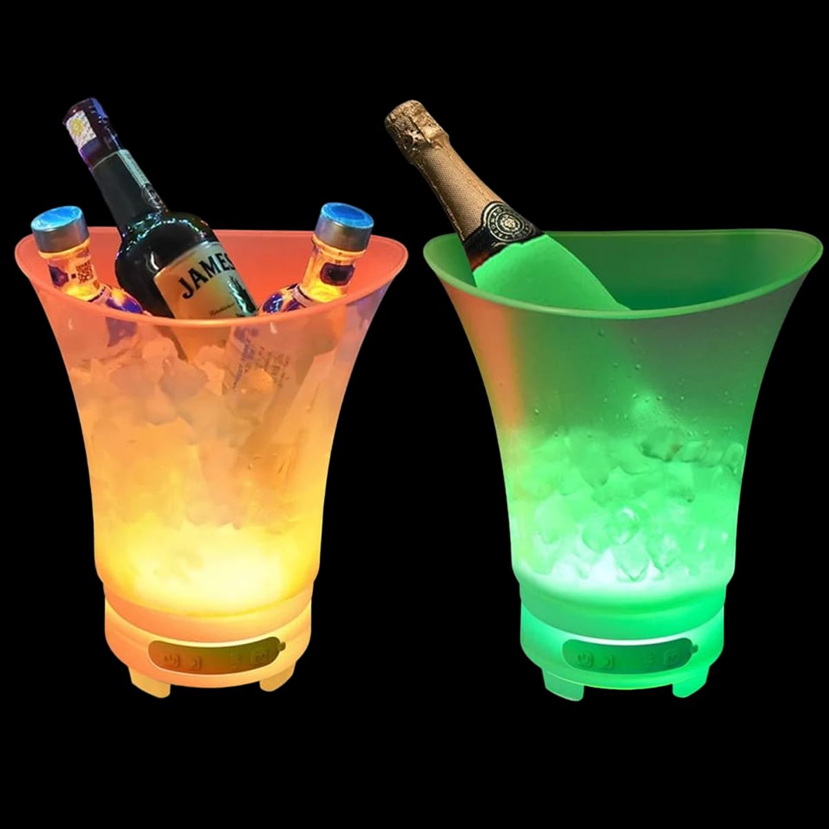 GENERICO - Parlante Hielera Bluetooth Recargable Luz RGB Cubeta Cubo 7 Litros