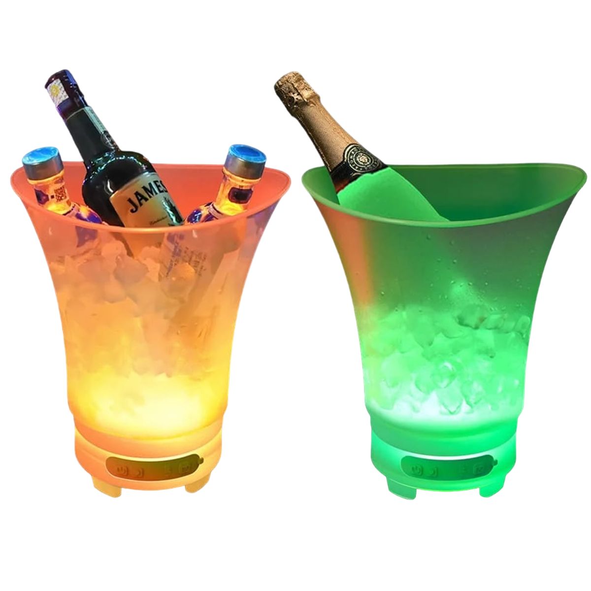 GENERICO - Parlante Hielera Bluetooth Recargable Luz RGB Cubeta Cubo 7 Litros