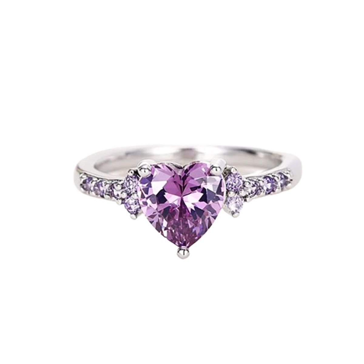 LA TIENDA 88 JOYAS Y ACCESORIOS - La Tienda 88 - Anillo De Compromiso Mujer Bañado Oro 18k - Lila