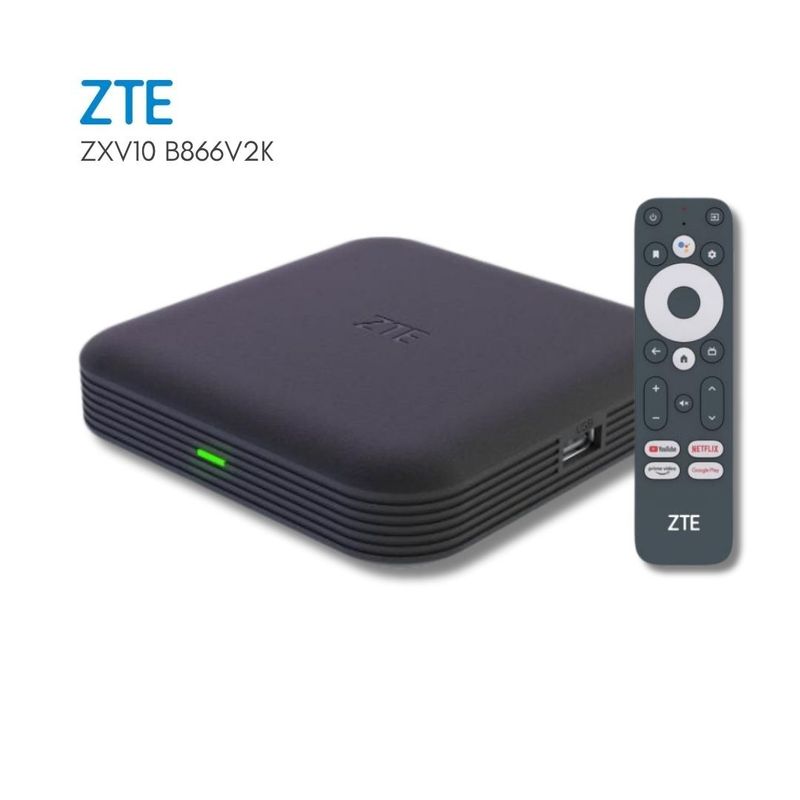 ZTE - TV BOX 4K ZTE ANDROID TV CERTIFICADO CON CHROMECAST Y CONTROL DE VOZ