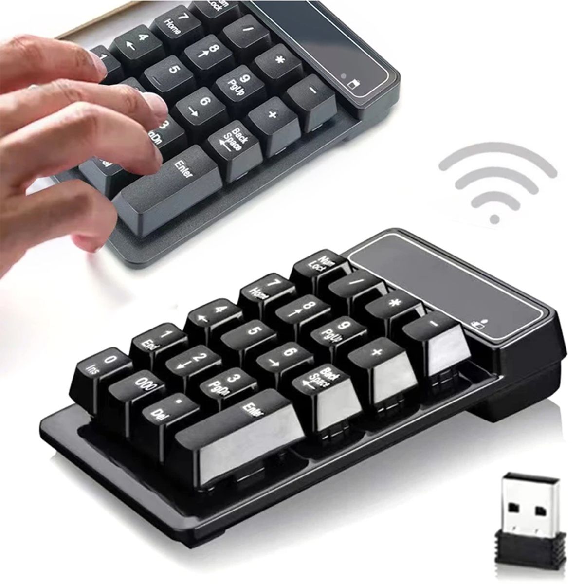 GENERICO - Teclado Numerico inalambrico 19 Teclas 2.4G portatil