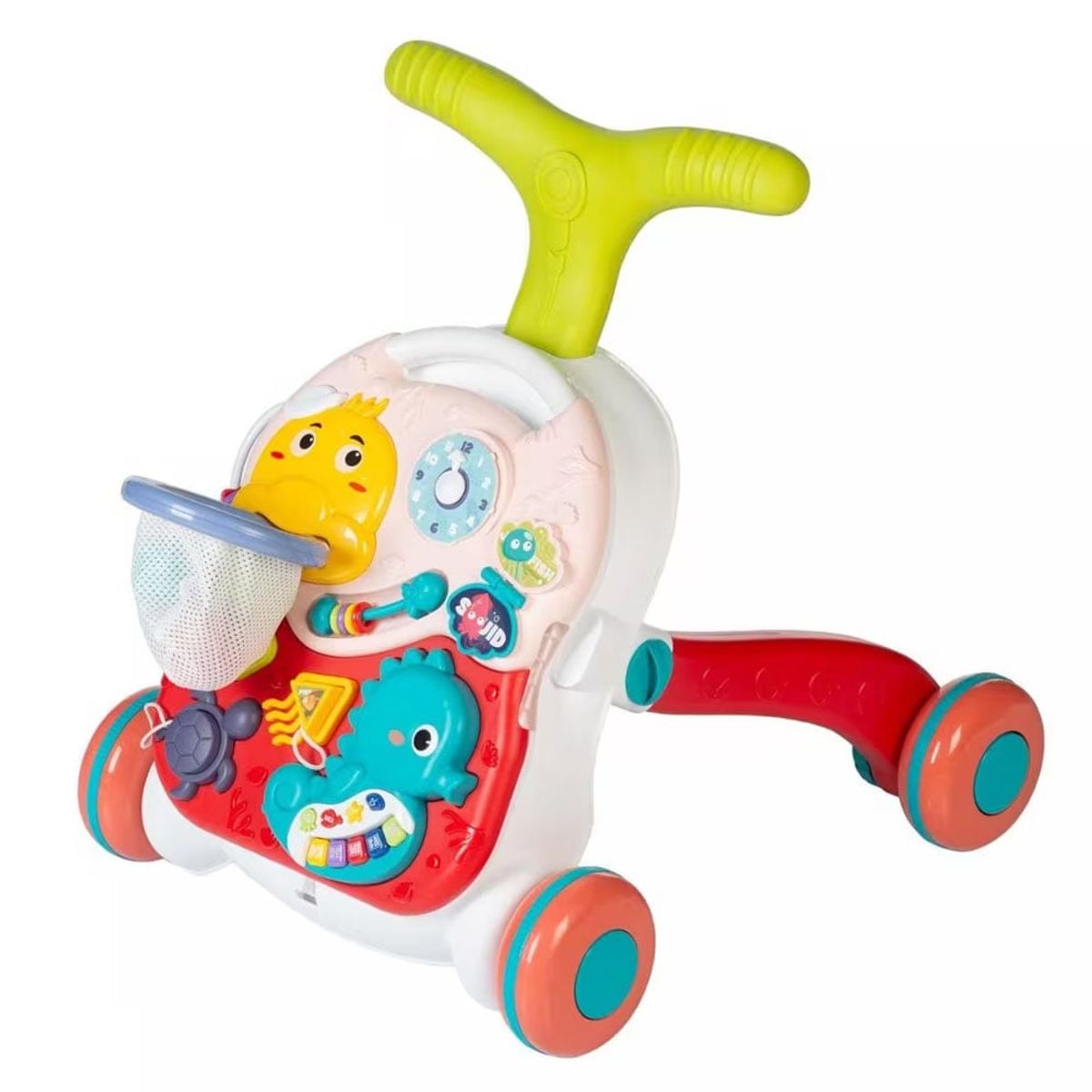 IDEAL BABY & KIDS - Caminador para bebe 3 en 1 Rojo con Pelotas y Arco