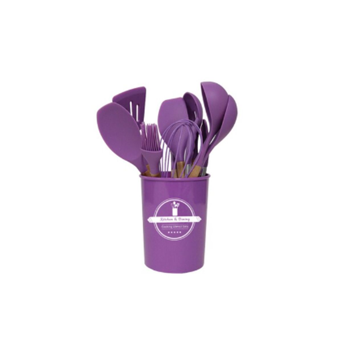 GENERICO - SET DE UTENSILIOS DE SILICIONA - MORADO