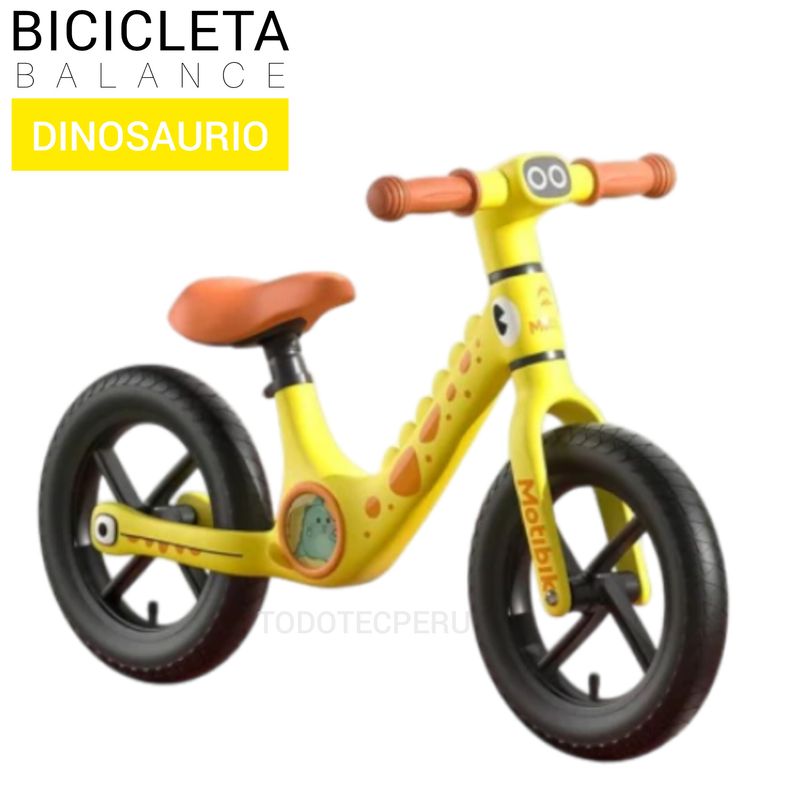 GENERICO - BICICLETA BALANCE DINOSAURIO YELLOW