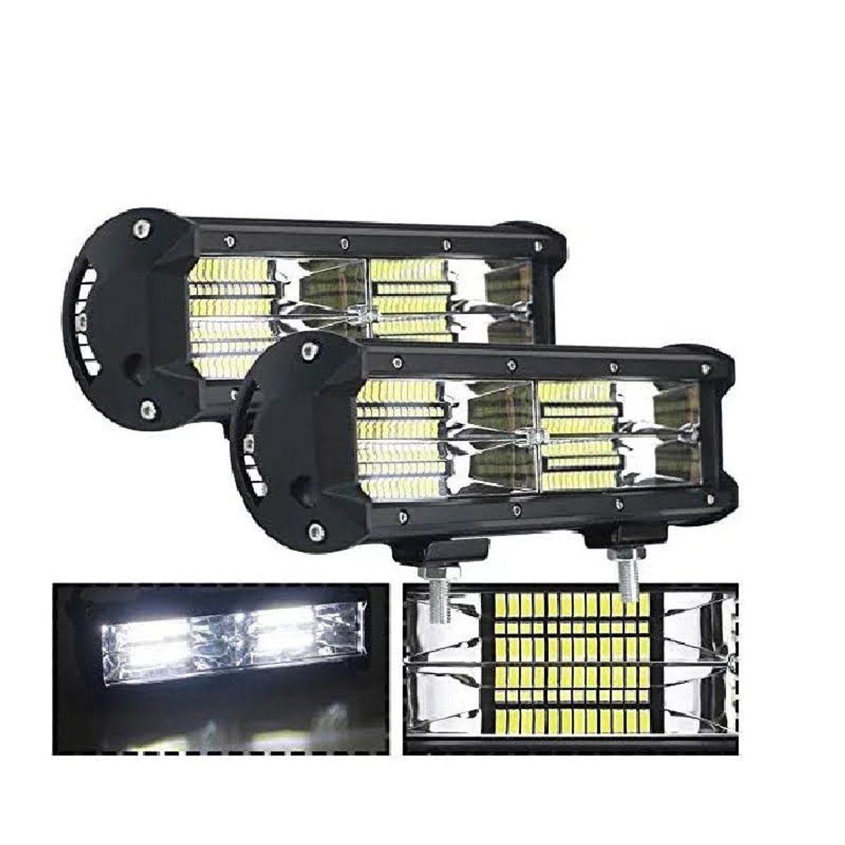 GENERICO - Barras Led neblinero dual amarillo y blanco