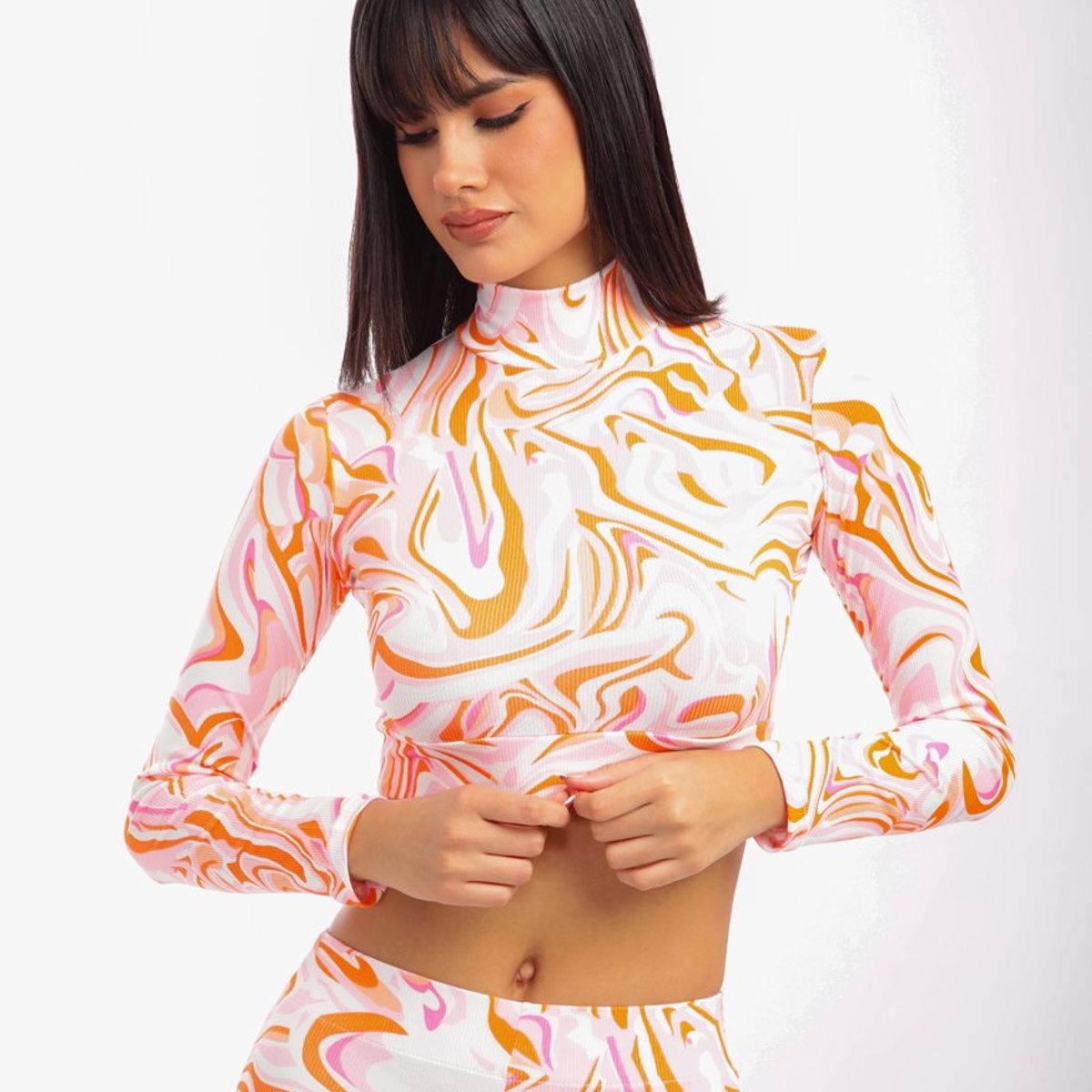 KATE LARRAIN - Top manga larga Rainbow