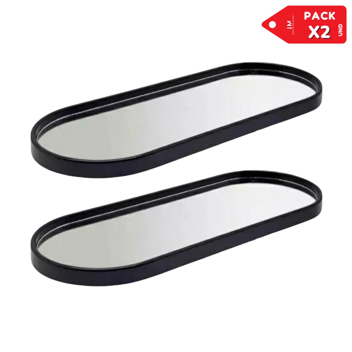 INSPIRA MARKET - Bandejas de espejo decorativa de tocador organizador PACK X2
