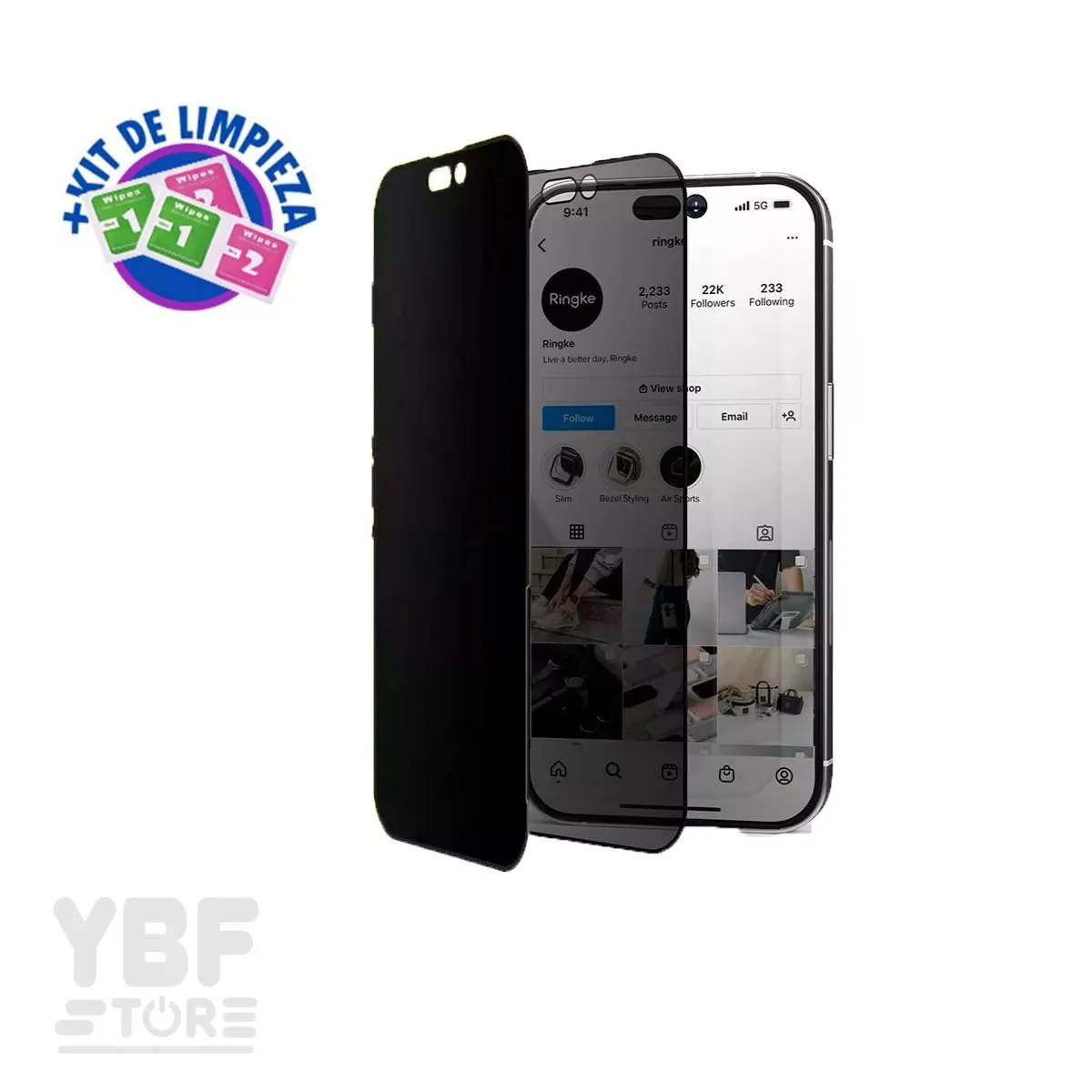 GENERICO - Mica Vidrio Antiespia para Motorola Moto G8 Play