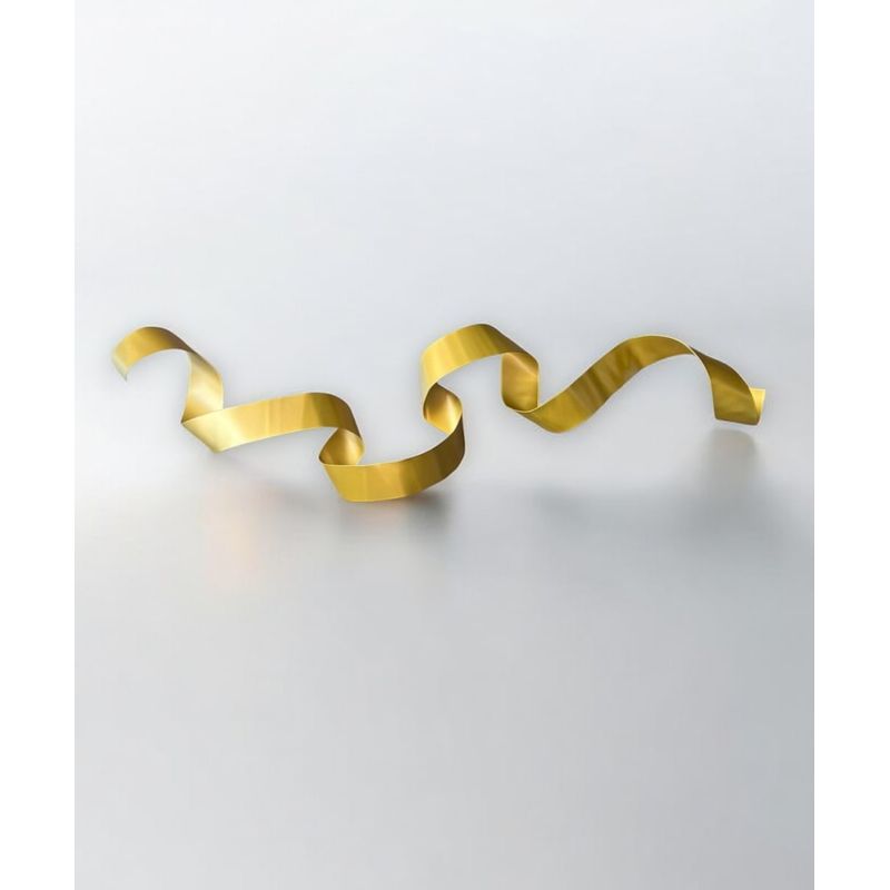 MAP DESIGN HOME - Escultura de Pared Curly Dorado 120x26x7 cm