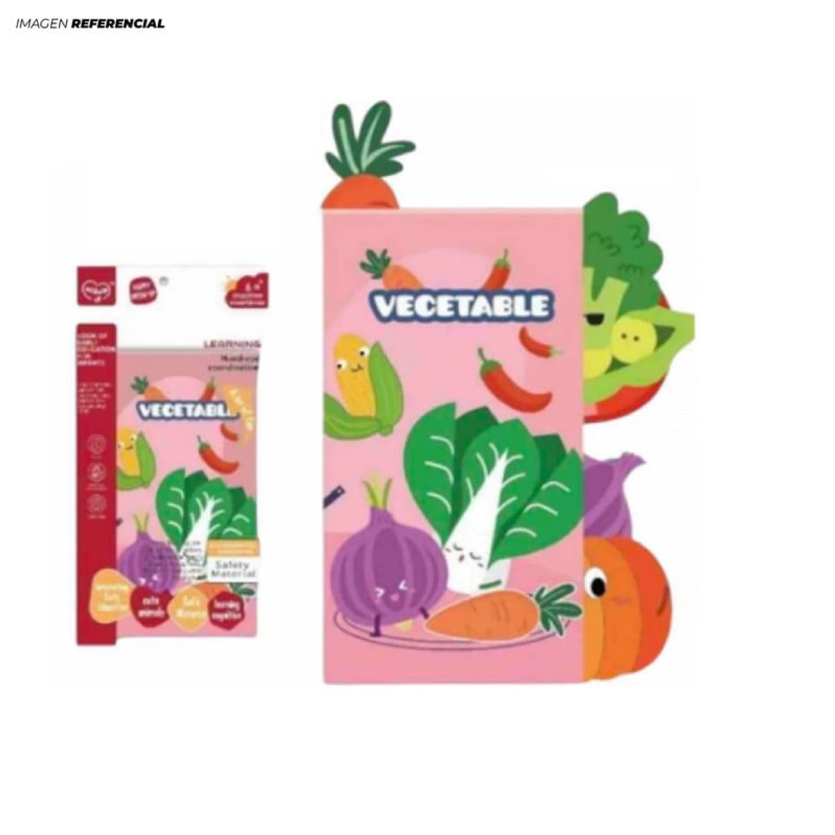 GENERICO - Libro con Textura para Bebe Sensorial-Vegetales