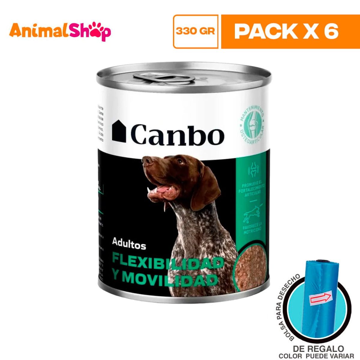 CANBO - Canbo Pate Perro Flexibilidad Y Movilidad Lta 330Gr X 6 Un