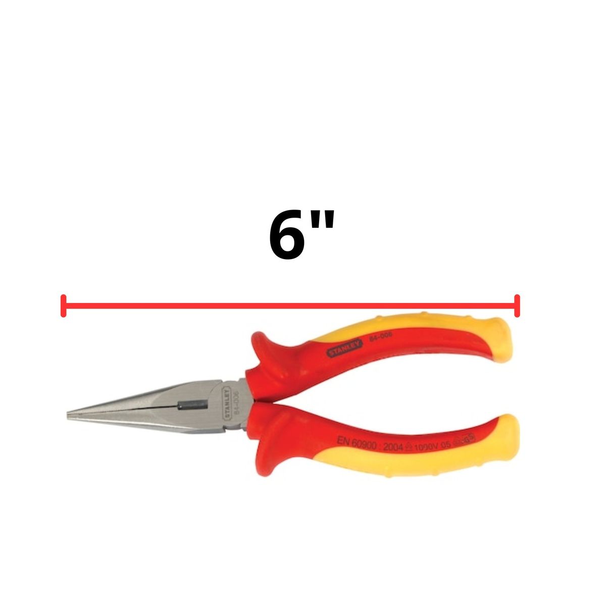 STANLEY - Alicate de Punta Larga dielectrico 1000V 6PLG STANLEY
