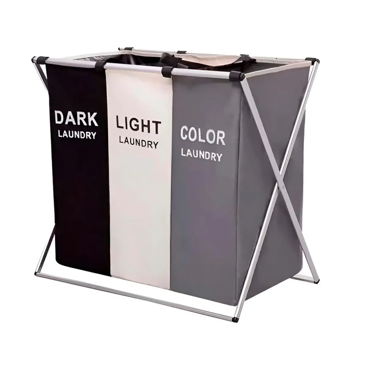GENERICO - Cesto de Ropa Sucia Plegable de 3 Divisiones