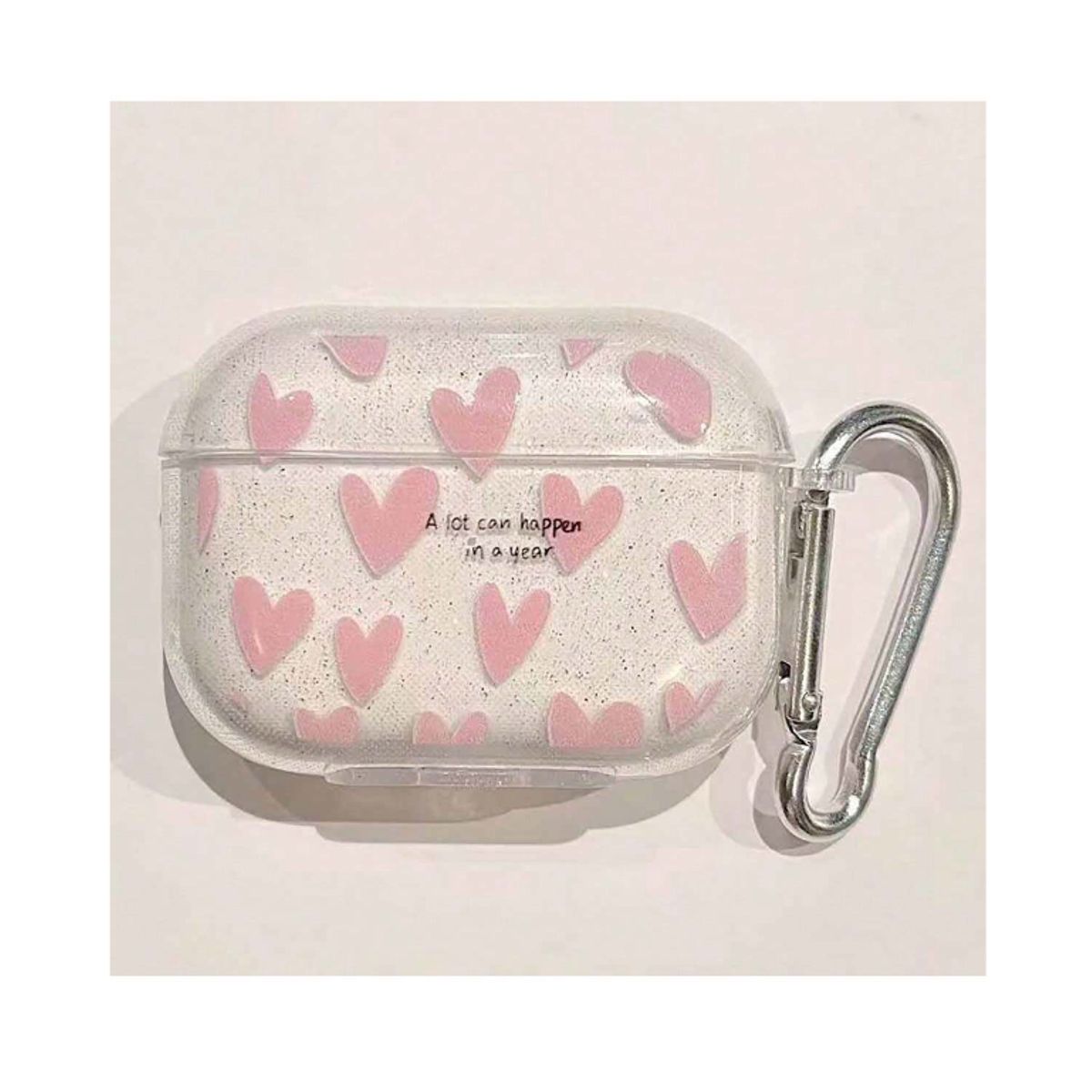 GENERICO - CASE PARA AIRPODS 3 GEN DE CORAZON ROSA BRILLANTE