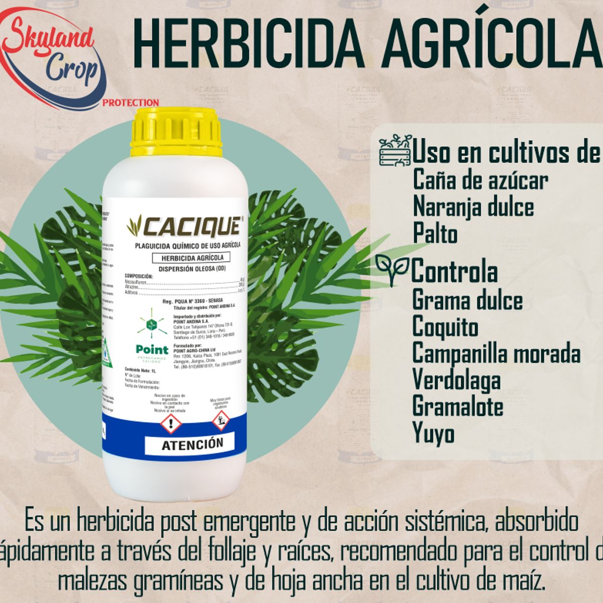 GENERICO - CACIQUE 1L  HERBICIDA AGRÍCOLA
